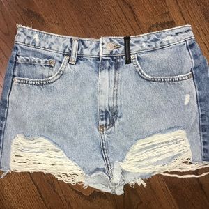 Topshop Moto Mom Jean Shorts